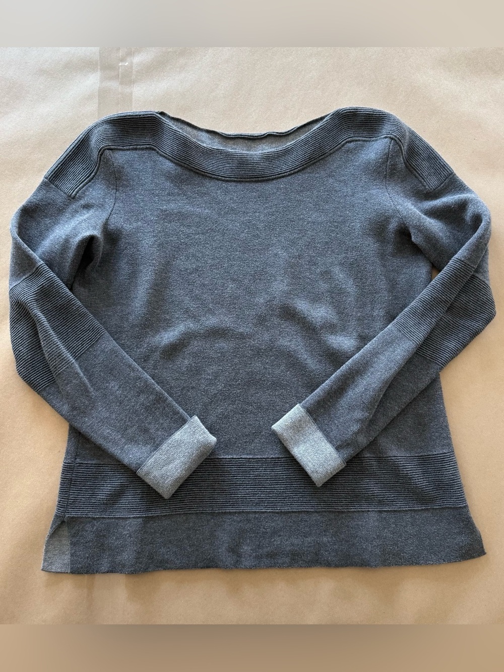 Lacoste Gray Boatneck Sweater